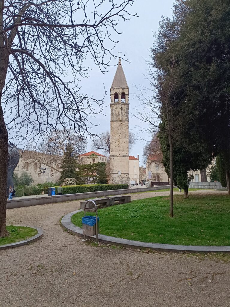 Restored bell tower by Đardin, beside the chapel of St. Arnir in Split.